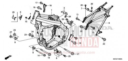 CARROSSERIE DE CHASSIS CRF450RE de 2014